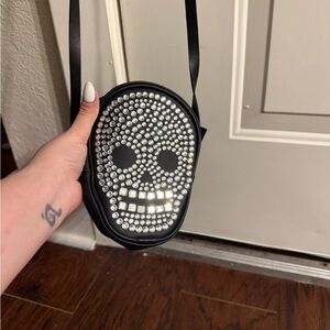 Bath & Body Works Black Skull Crossbody Bag